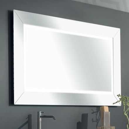 Oglinda cu rama de oglinda colorata si LED Made in Italy - Newton Viadurini