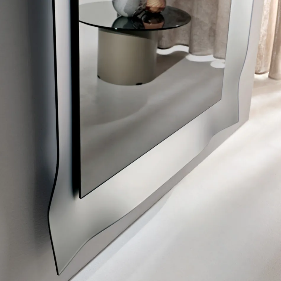 Oglindă cu ramă modelată disponibilă în 3 dimensiuni și 2 culori - Carolina Viadurini
