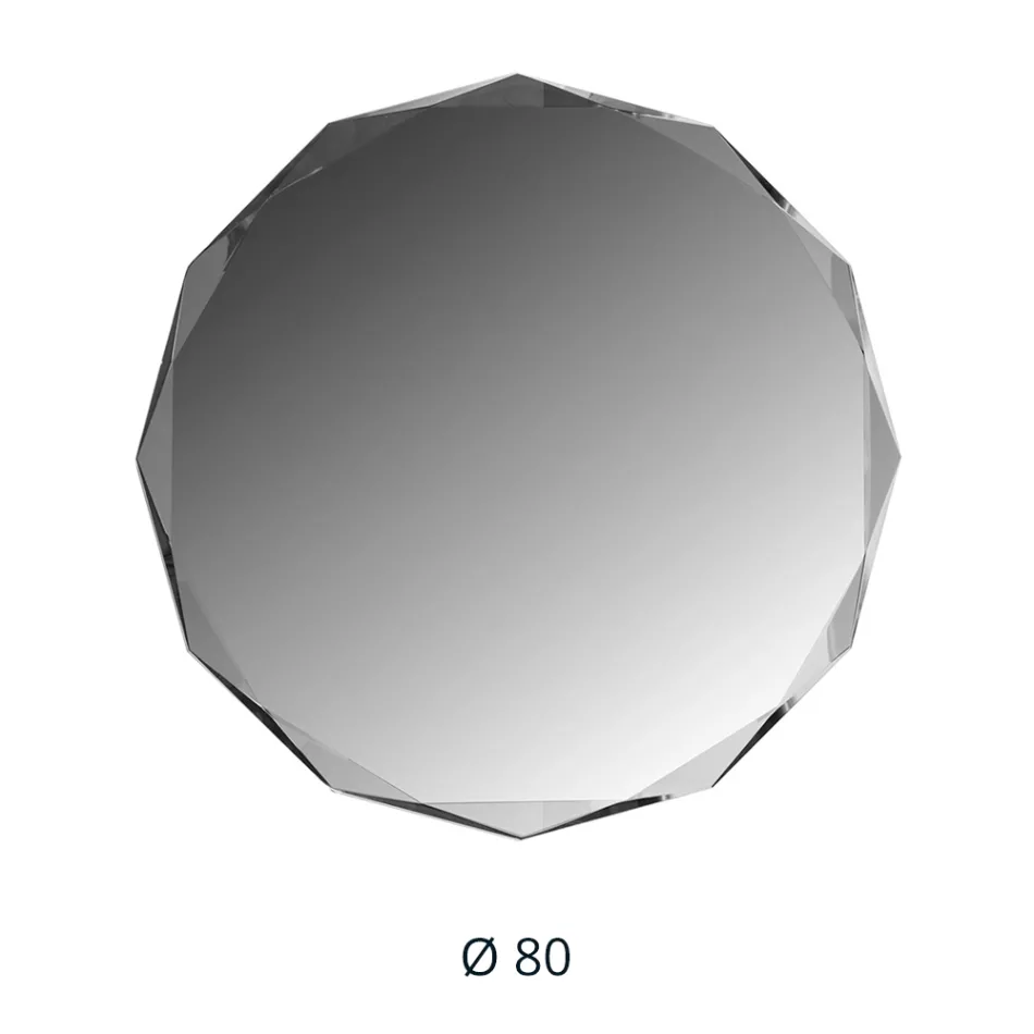 Oglindă gravată cu diamant și margine teșită - Excelsior Viadurini