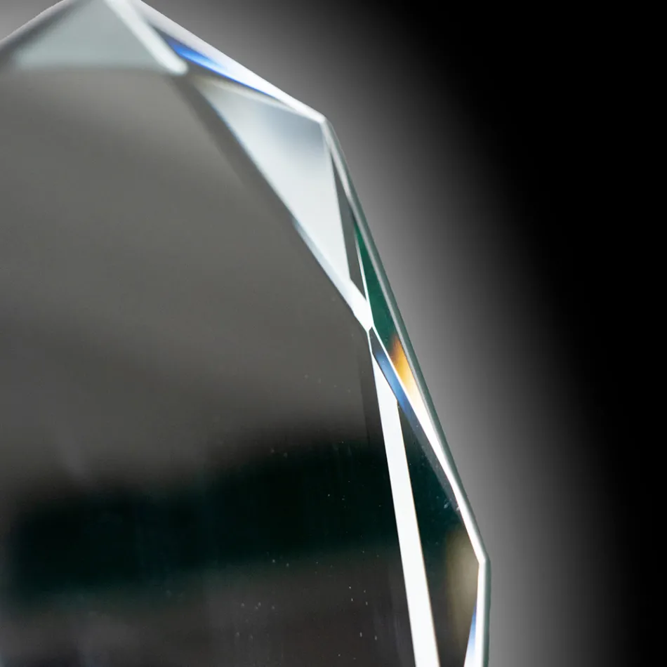 Oglindă gravată cu diamant și margine teșită - Excelsior Viadurini