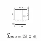 dulap oglindă 2 uși design modern, iluminat cu LED-uri, Carol Viadurini