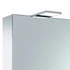 Oglindă container cu 3 uși cu 9 rafturi interne și iluminare cu LED - clichet Viadurini