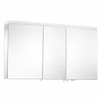 Oglindă de depozitare cu 3 uși din aluminiu vopsit argintiu - Alfio Viadurini