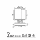oglinda de perete 2 usi moderne de containere, de iluminat cu LED-uri, Adele Viadurini