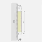 oglinda de perete 2 usi moderne de containere, de iluminat cu LED-uri, Adele Viadurini