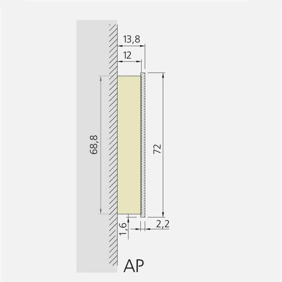oglinda de perete 2 usi moderne de containere, de iluminat cu LED-uri, Adele Viadurini