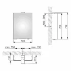 Oglindă de depozitare de perete cu ușă articulată și iluminat cu LED - clichet Viadurini