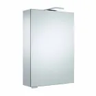 Oglindă de depozitare de perete cu ușă articulată și iluminat cu LED - clichet Viadurini