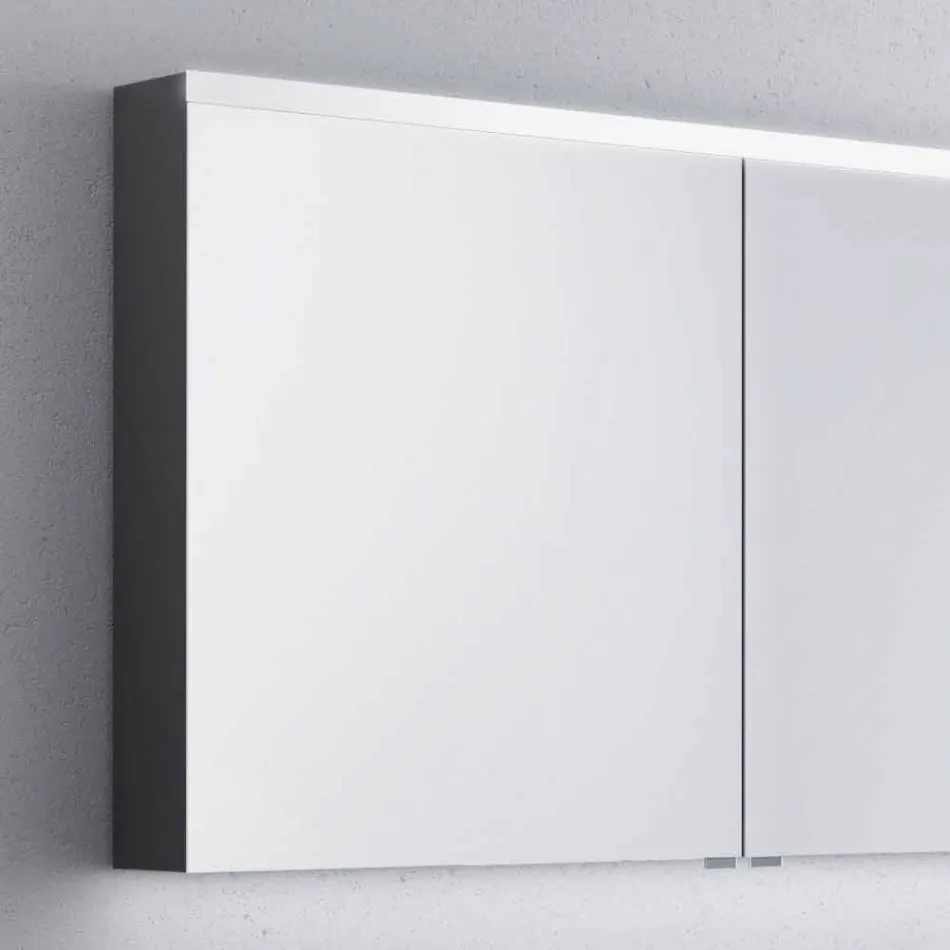 dulap oglindă cu baie de LED-uri cu 2 usi, design modern, Carol Viadurini