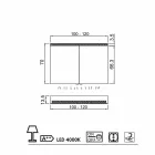 dulap oglindă cu baie de LED-uri cu 2 usi, design modern, Carol Viadurini