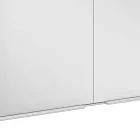 Dulap modern cu oglindă încastrată din aluminiu vopsit argintiu - Demon Viadurini