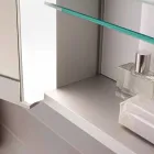 Oglindă de perete din aluminiu cu iluminare LED - Demon Viadurini