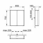 Oglindă de perete din aluminiu cu iluminare LED - Demon Viadurini