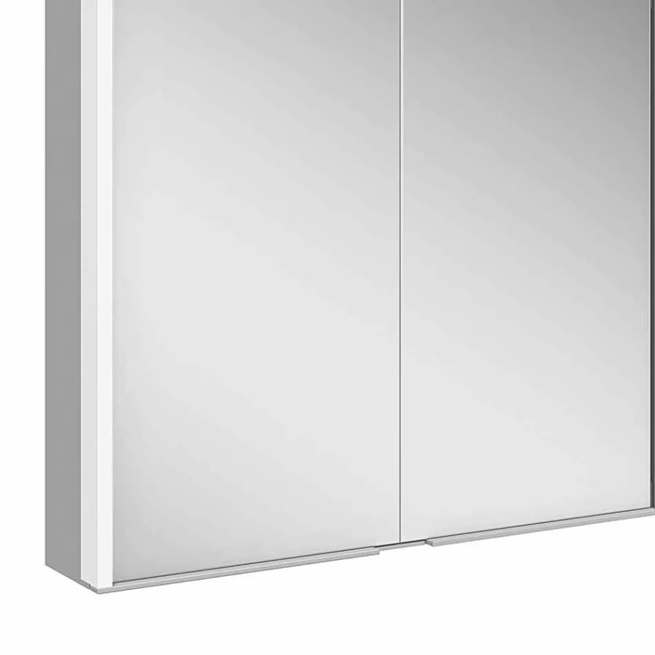 Oglindă de perete din aluminiu cu iluminare LED - Demon Viadurini