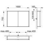 Oglindă de perete din aluminiu cu iluminare LED - Demon Viadurini