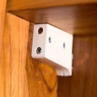 Oglindă de depozitare de perete din Teak, cu rafturi și sertare interne - Ralio Viadurini