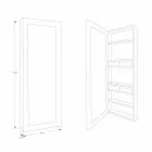 Oglindă de depozitare de perete din Teak, cu rafturi și sertare interne - Ralio Viadurini