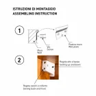 Oglindă de depozitare de perete din Teak, cu rafturi și sertare interne - Ralio Viadurini