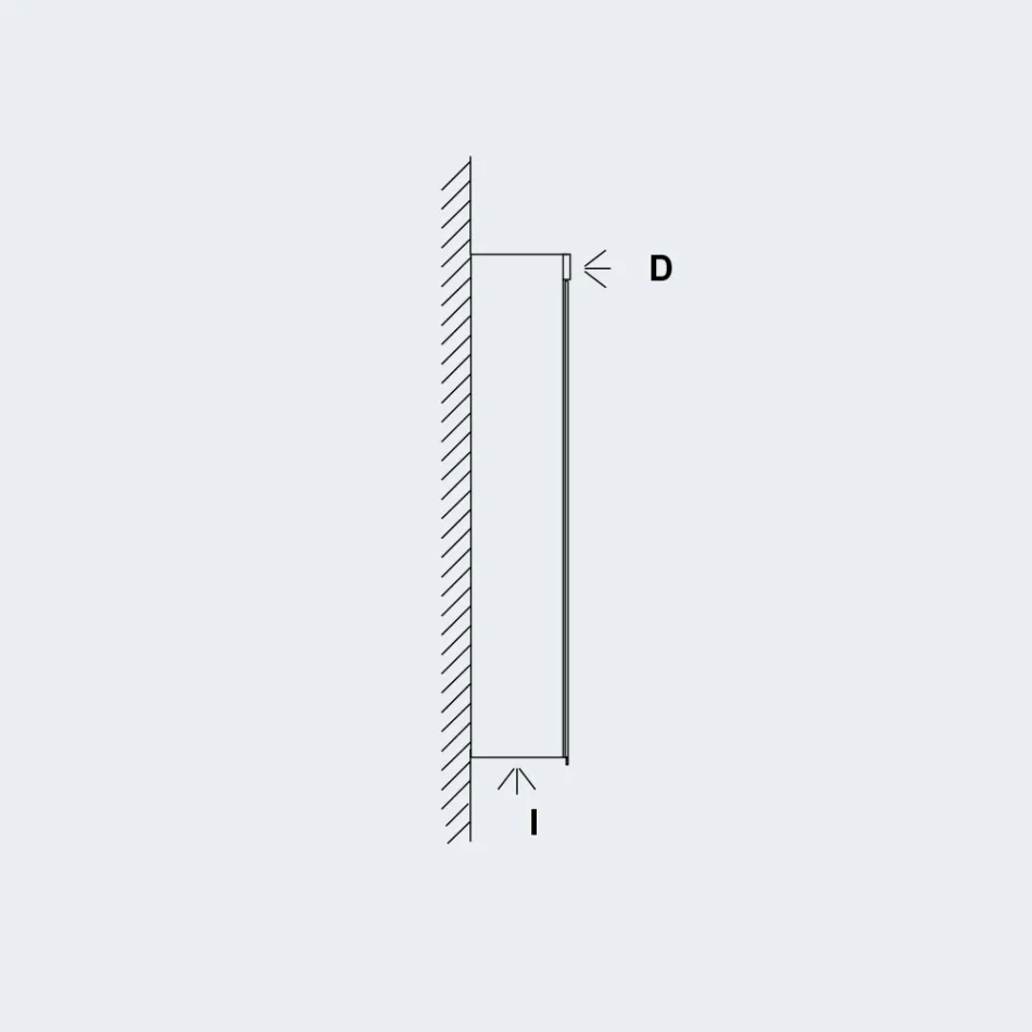 dulap oglindă cu LED-uri de iluminat cu 3 usi, design modern, Carol Viadurini