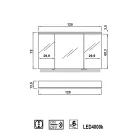 dulap oglindă cu LED-uri de iluminat cu 3 usi, design modern, Carol Viadurini