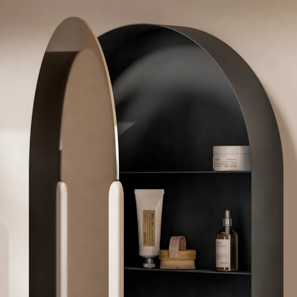 Recipient oglindă ceramică în diverse culori, fabricat în Italia - Fetiță Viadurini