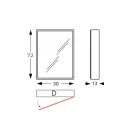 Container din lemn pentru oglinda cu oglinda dubla si lumini Made in Italy - Darwin Viadurini