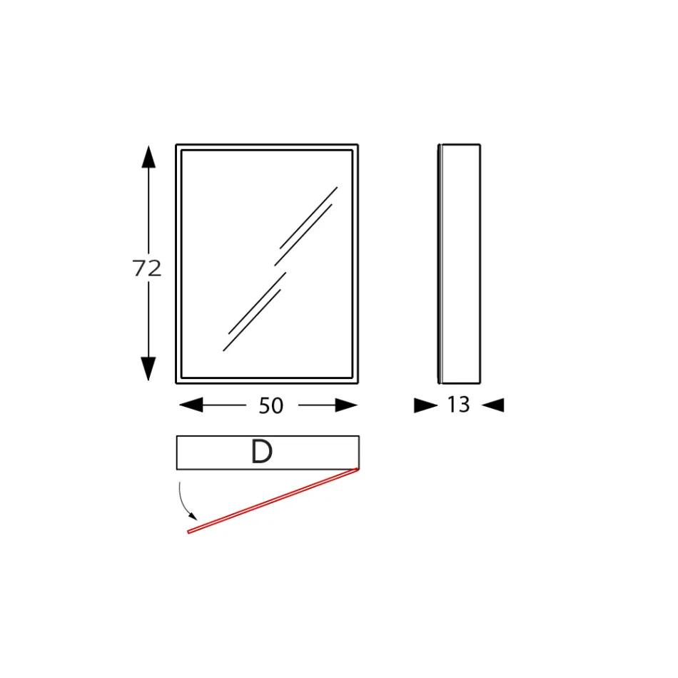 Container din lemn pentru oglinda cu oglinda dubla si lumini Made in Italy - Darwin Viadurini