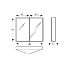 Container din lemn pentru oglinda cu oglinda dubla si lumini Made in Italy - Darwin Viadurini