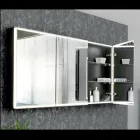 Container din lemn pentru oglinda cu oglinda dubla si lumini Made in Italy - Darwin Viadurini