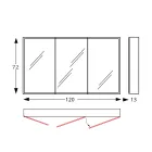 Container din lemn pentru oglinda cu oglinda dubla si lumini Made in Italy - Darwin Viadurini