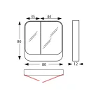 Container metalic cu oglinda cu 2 usi cu oglinda duble Made in Italy - Galilei Viadurini
