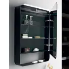 Container metalic cu oglindă cu ușă cu oglindă dublă și lumini Made in Italy - Jane Viadurini