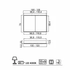Oglinda LED pachet cu un design modern, 2 usi built-in, Adele Viadurini