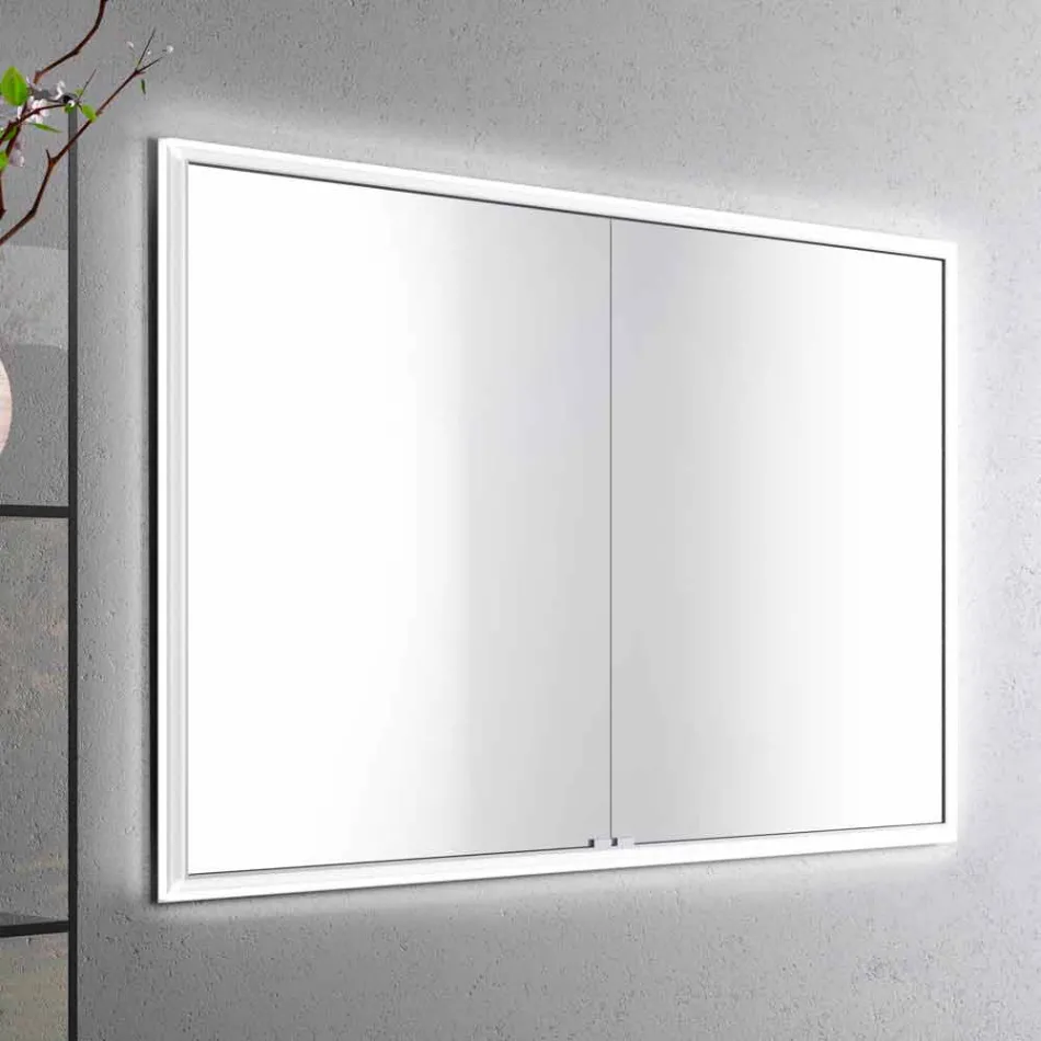 Oglinda LED pachet cu un design modern, 2 usi built-in, Adele Viadurini