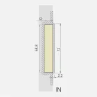 Oglinda LED pachet cu un design modern, 2 usi built-in, Adele Viadurini