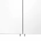 Oglindă modernă pentru containere cu 2 uși din aluminiu vopsit în argint - Alfio Viadurini