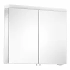 Oglindă modernă pentru containere cu 2 uși din aluminiu vopsit în argint - Alfio Viadurini