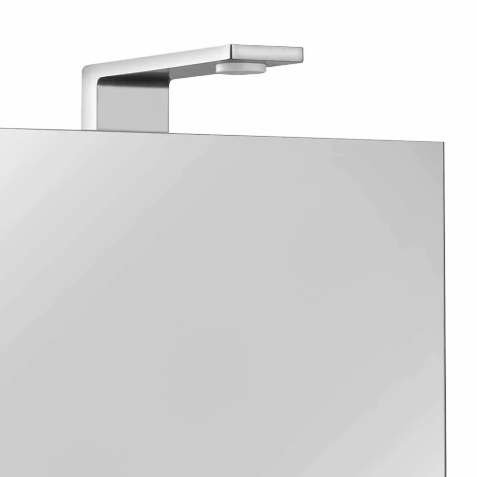 Oglindă modernă pentru containere cu 3 uși din cristal și 3 lumini LED - Maxi Viadurini