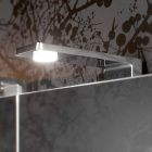 Oglindă modernă de depozitare cu ușă din cristal și detalii cromate - Maxi Viadurini