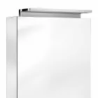 Oglindă modernă de depozitare cu rafturi de cristal și lumină LED - Bramo Viadurini