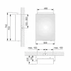 Oglindă modernă de depozitare cu rafturi de cristal și lumină LED - Bramo Viadurini