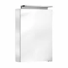 Oglindă modernă de depozitare cu rafturi de cristal și lumină LED - Bramo Viadurini