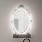 Dulap cu oglindă din plexiglas cu iluminare din spate, fabricat în Italia - Leira Viadurini