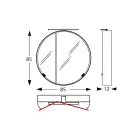Container rotund metalic cu oglinda cu oglinda dubla Made in Italy - Charles Viadurini