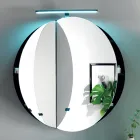 Container rotund metalic cu oglinda cu oglinda dubla Made in Italy - Charles Viadurini