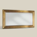 Oglindă clasică dreptunghiulară cu ramă cu frunze de aur, fabricată în Italia - Milli