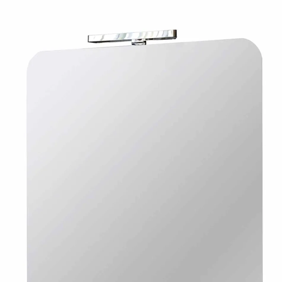 Oglindă de baie de perete cu lampă LED cu design modern Fabricat în Italia - Guido Viadurini