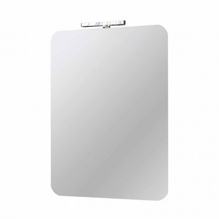 Oglindă de baie de perete cu lampă LED cu design modern Fabricat în Italia - Guido Viadurini