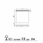 oglinda de la baie cu un design modern, cu LED-uri de iluminat Yvone Viadurini