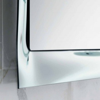 Baie rama oglinda de sticlă topită de argint design modern Arin